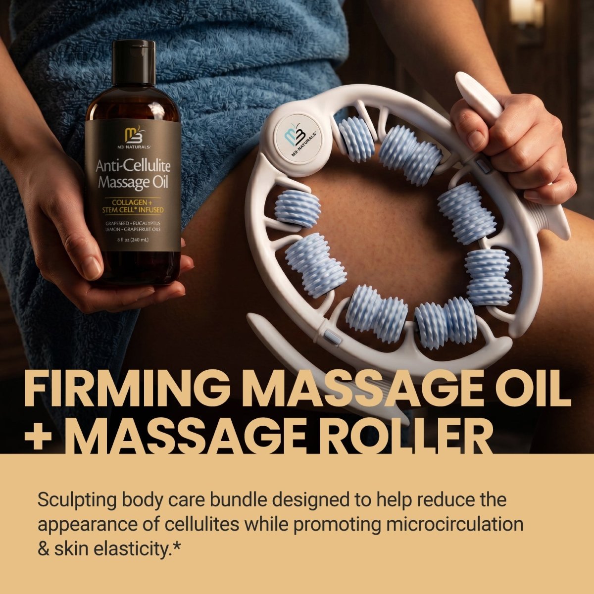 Anti Cellulite Oil + Massager Kit