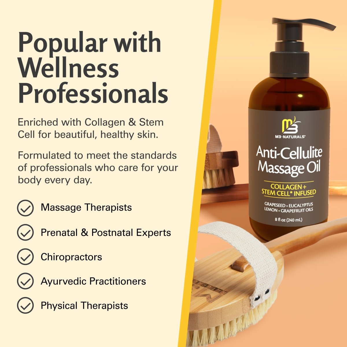 Anti-Cellulite Massage Oil, Grapefruit & Lemon, 8oz