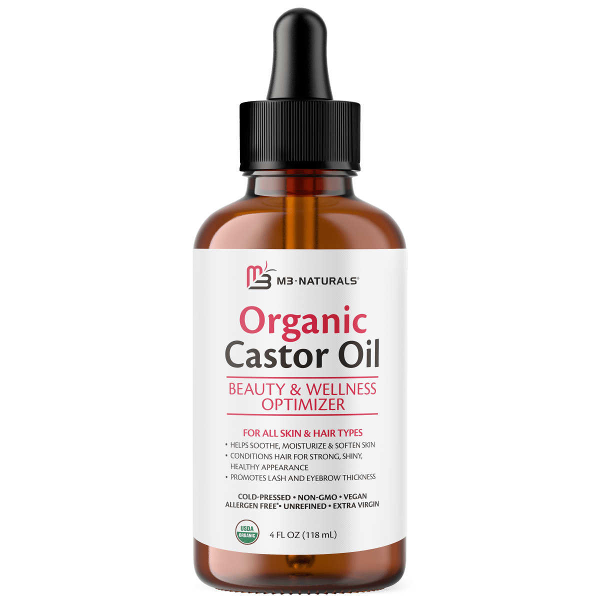 Organic Castor Oil Liquid, 4oz
