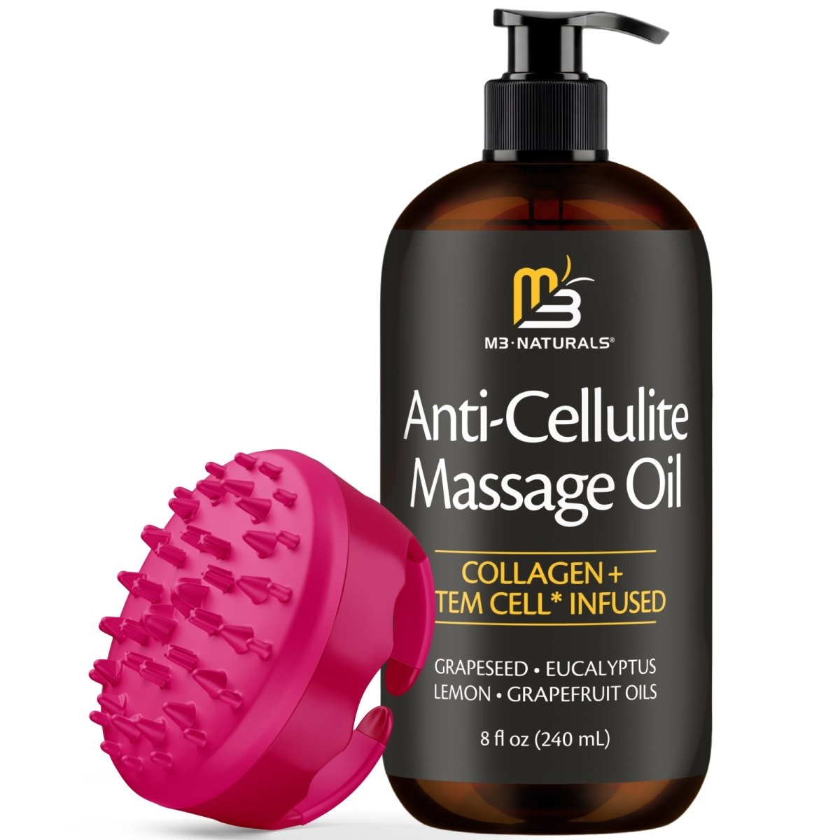 Anti-Cellulite Oil + Silicone Brush Kit