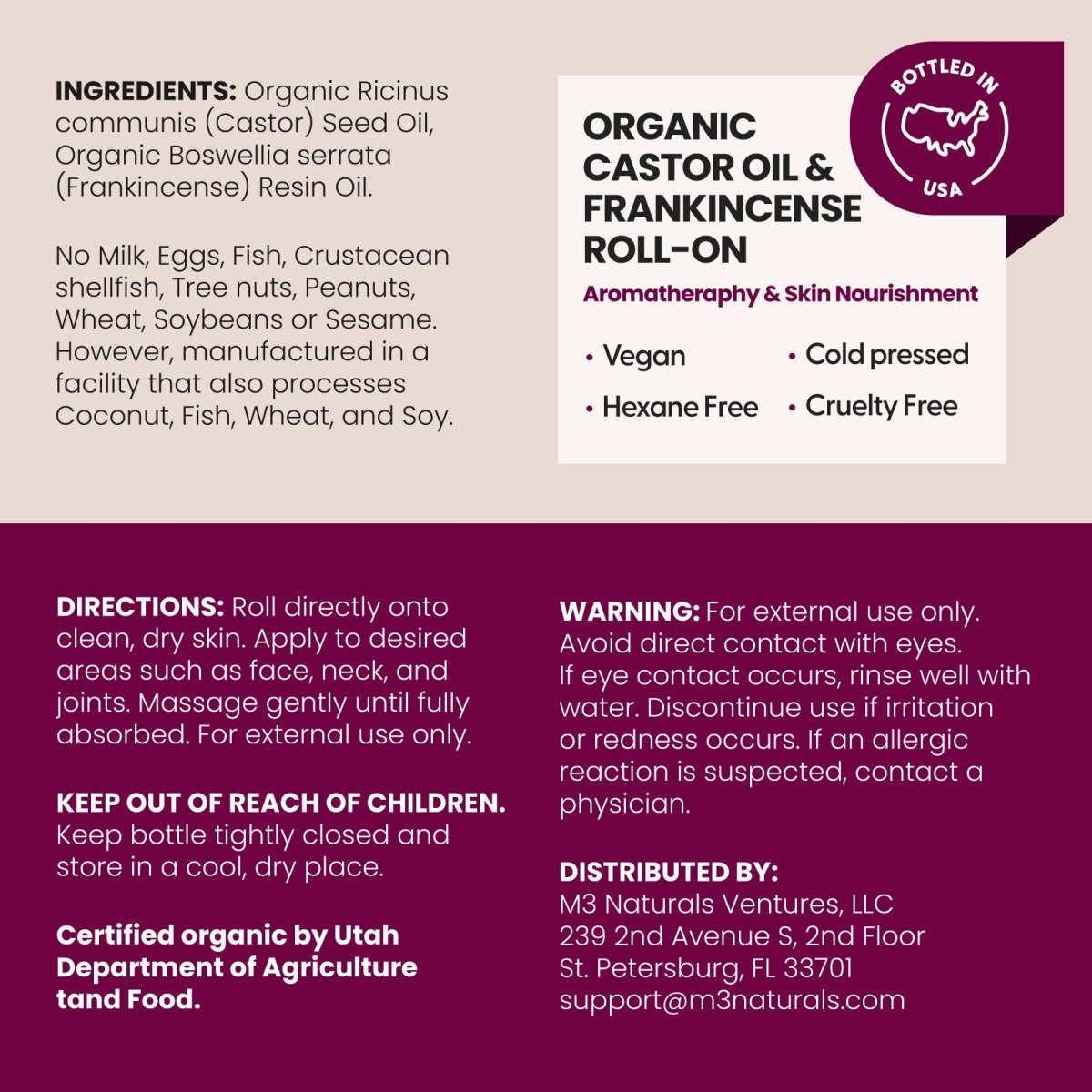 Organic Castor Oil + Frankincense Roll-On