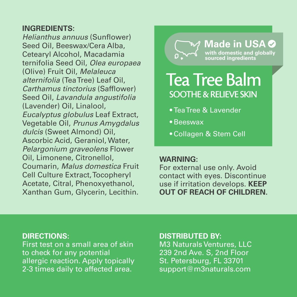 Tea Tree Balm, Tea Tree Oil, 2oz
