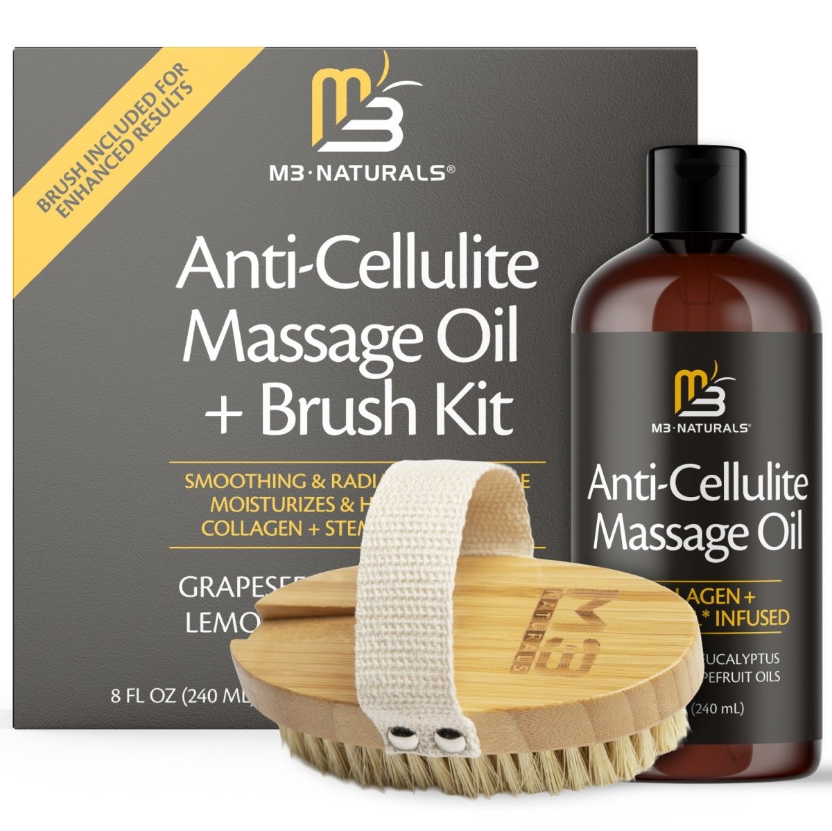 Anti-Cellulite Oil 8oz + Brush Kit