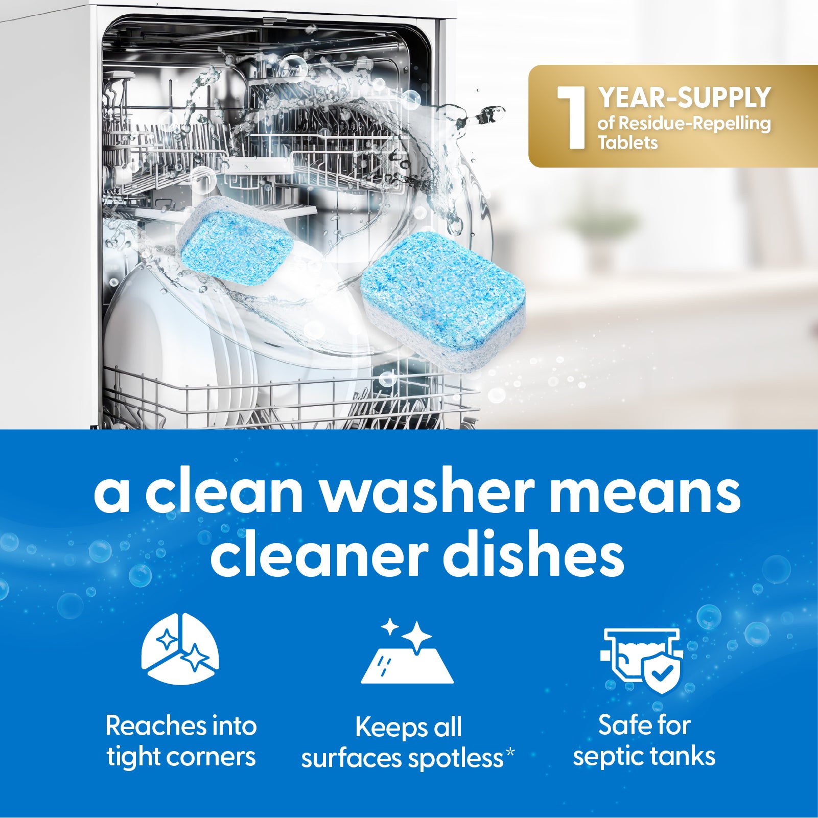 Dishwasher Cleaner, Apple, 24ct