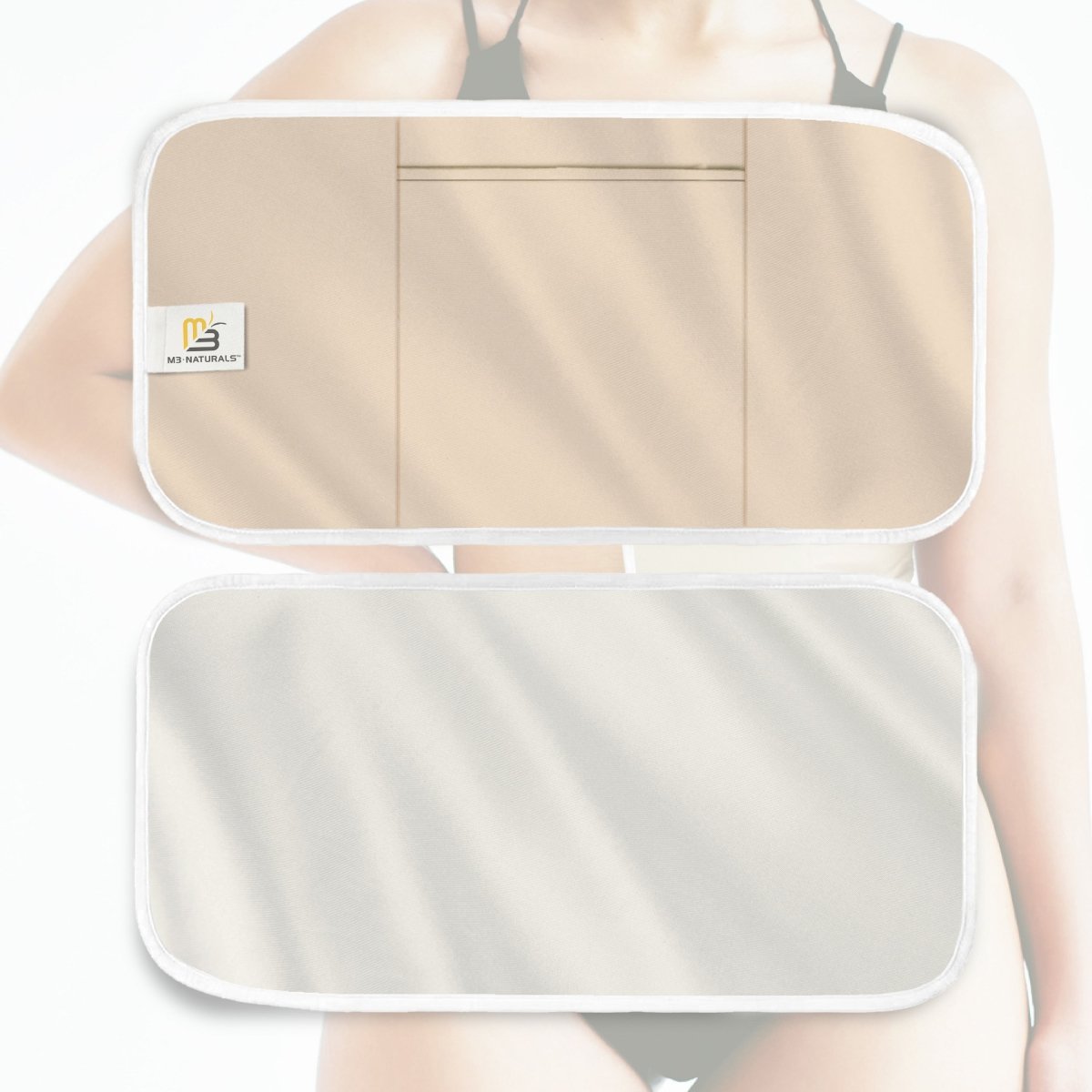 Castor oil body wrap shown front and back