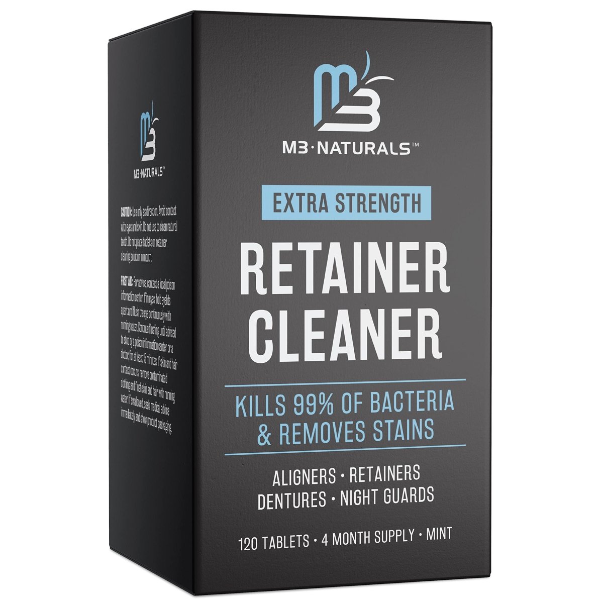 M3 Extra Strength Retainer Cleaner box on a white background