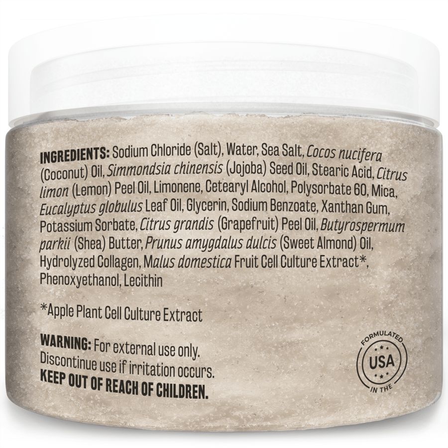 Anti-Cellulite Scrub ingredient label