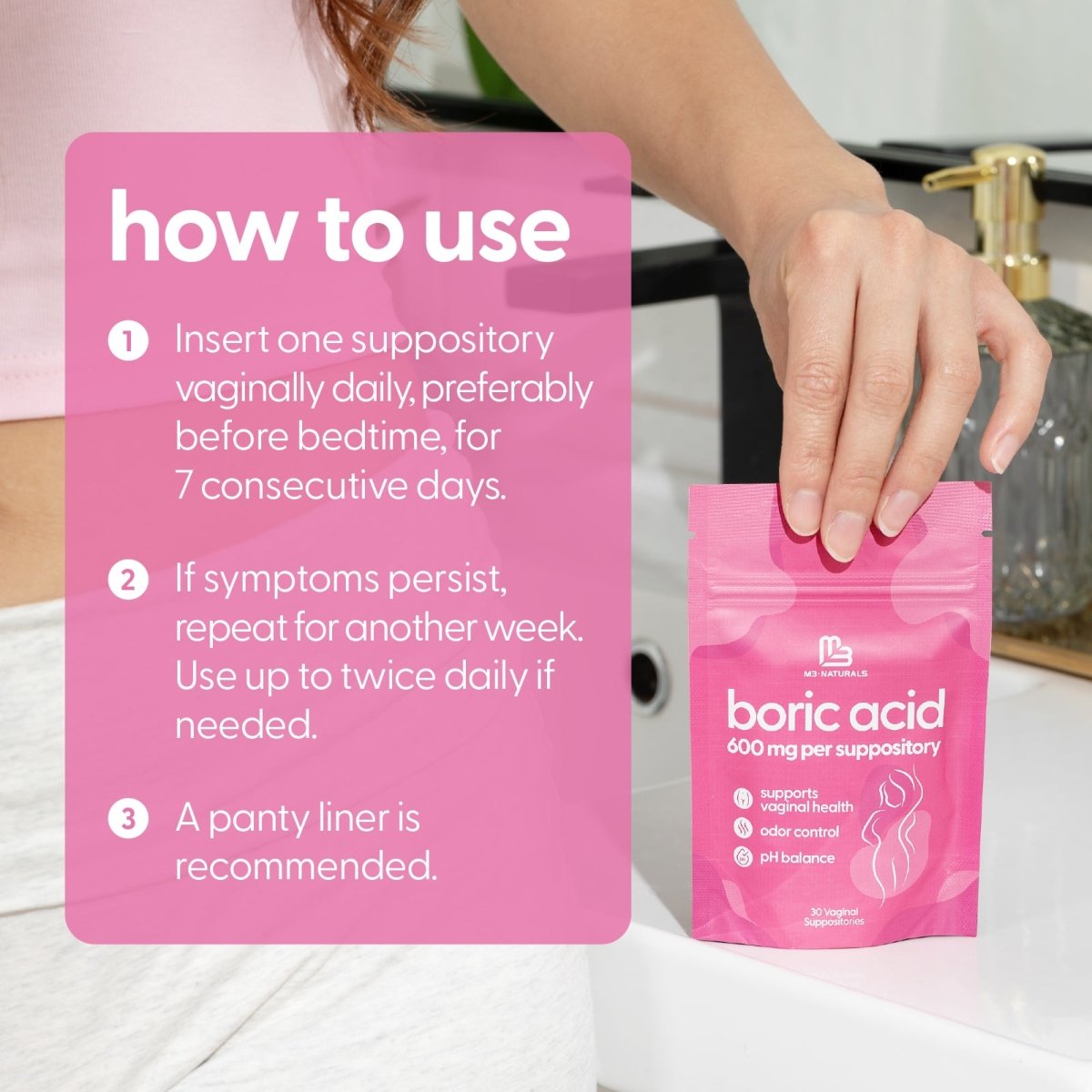Boric Acid Capsules, 30ct
