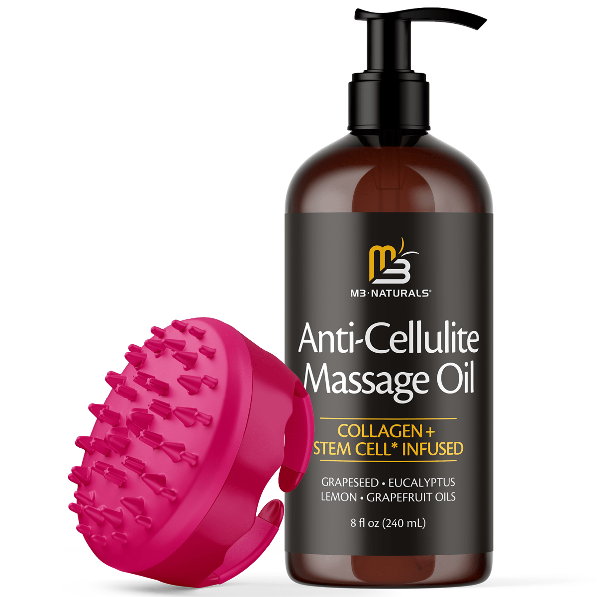 Anti-Cellulite Oil + Silicone Brush Kit