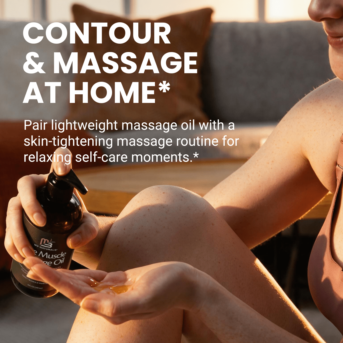 Sore Muscle Massage Oil & Anti Cellulite Massage Roller Bundle