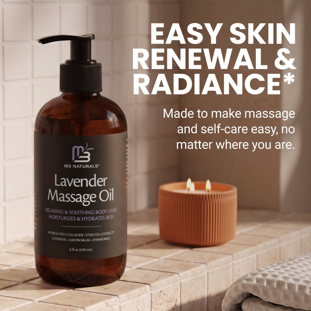 Relaxing Massage Oil, Lavender, 8fl oz