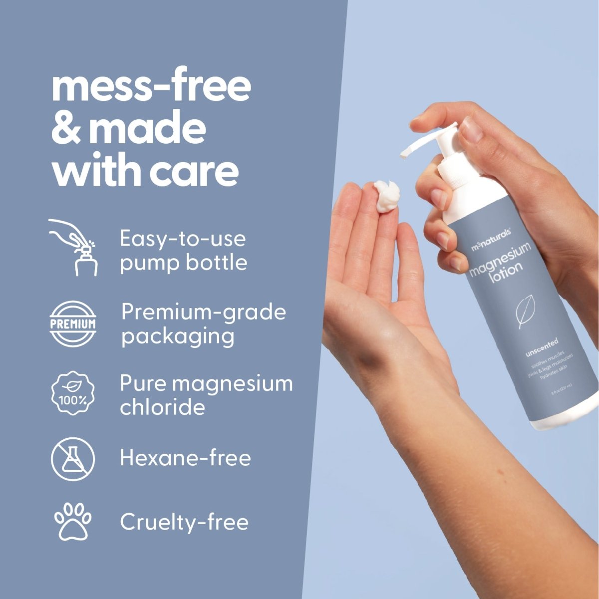 Magnesium Lotion Unscented, 8fl oz