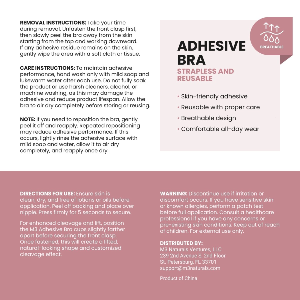 Adhesive Bra, Size B