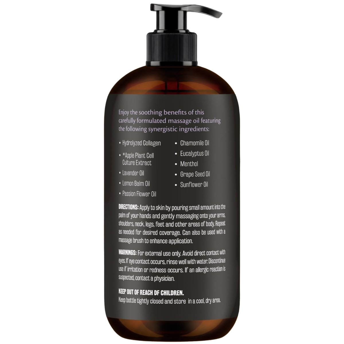 Relaxing Massage Oil, Lavender, 8fl oz