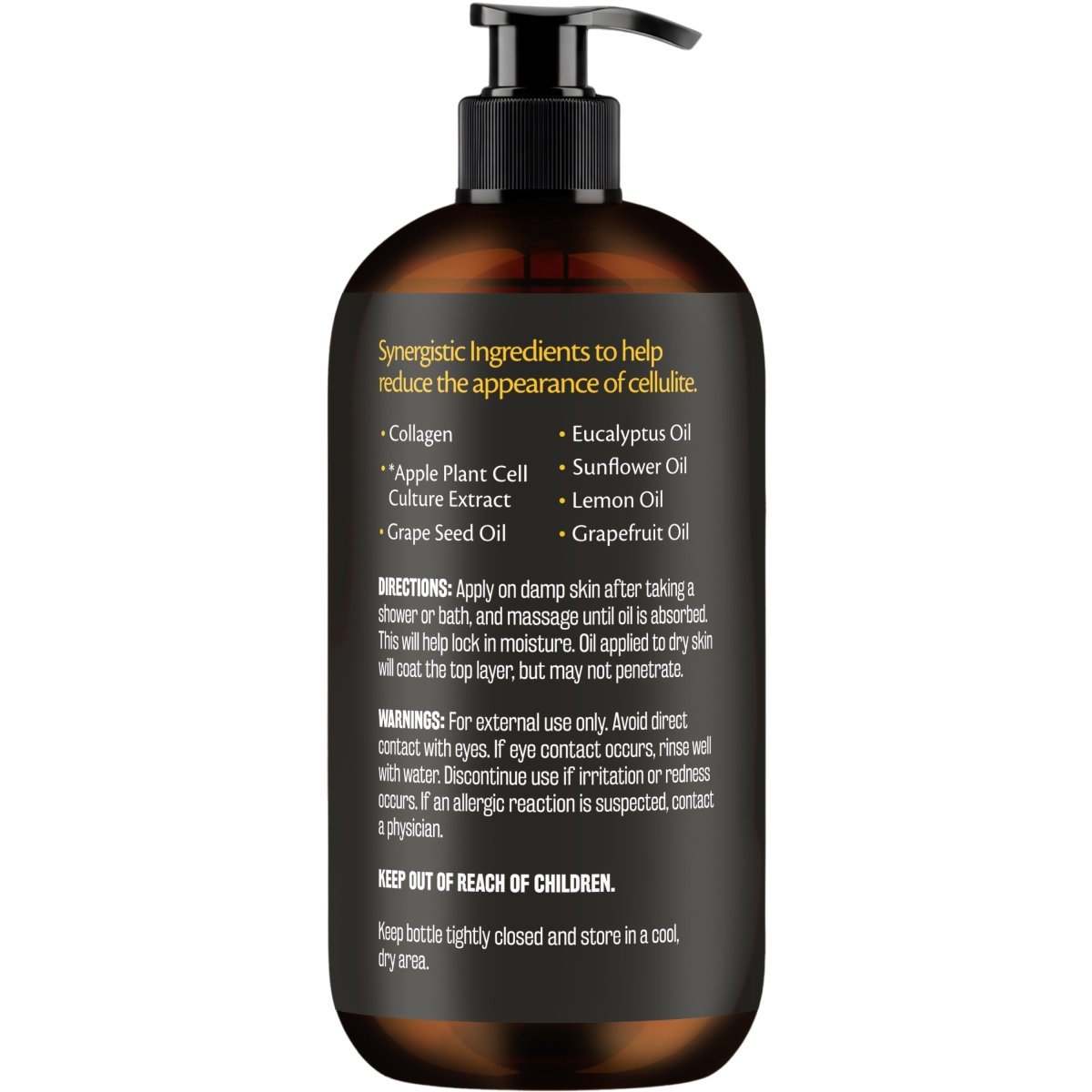 Anti-Cellulite Massage Oil, Grapefruit & Lemon, 8oz
