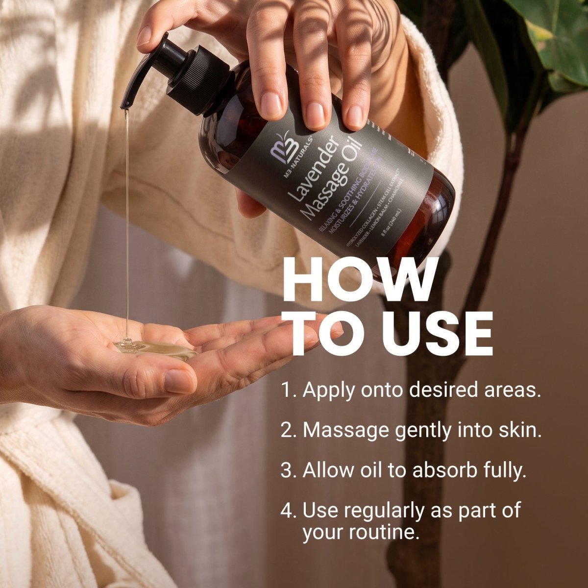 Relaxing Massage Oil, Lavender, 8fl oz