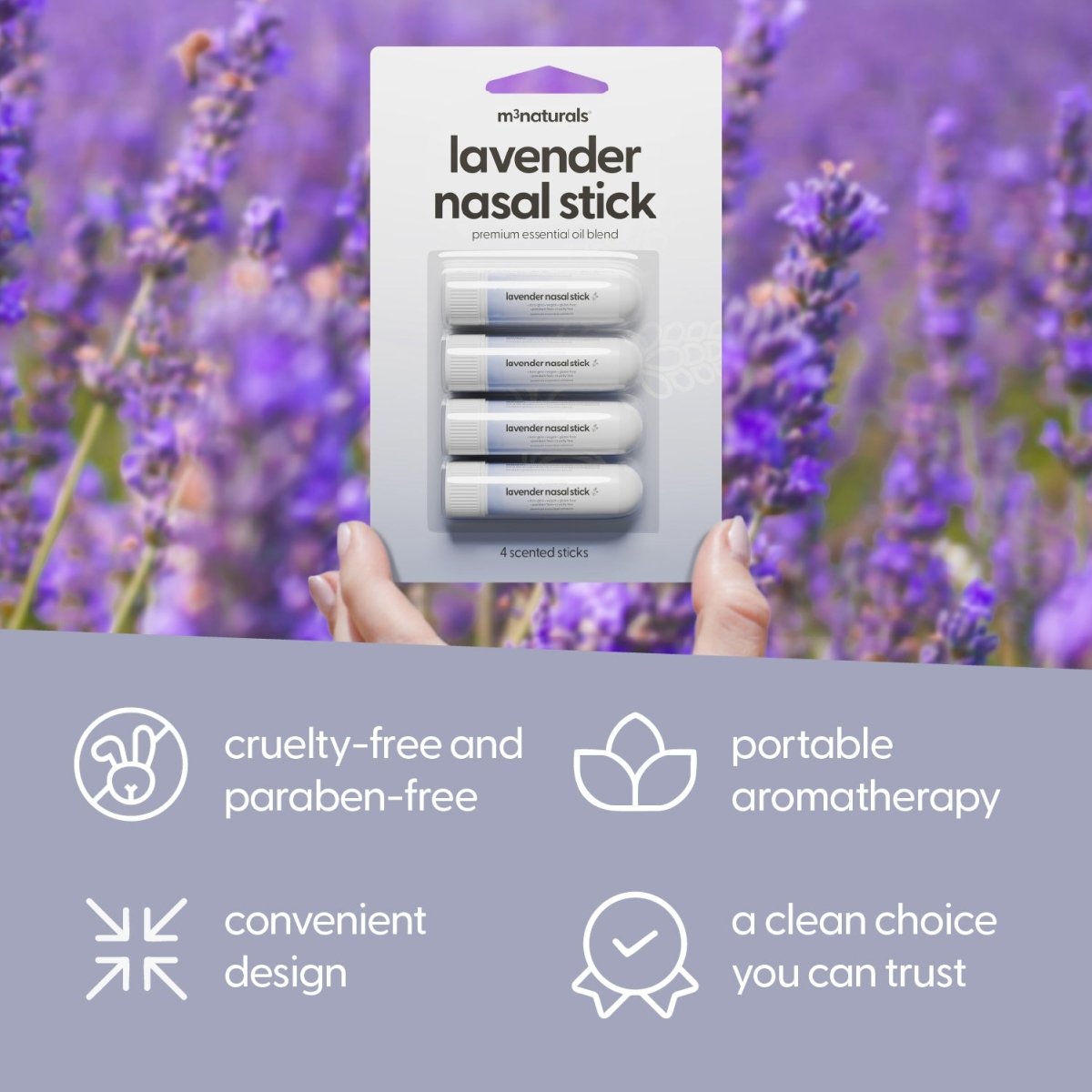Nasal Inhaler, Lavender, 4ct