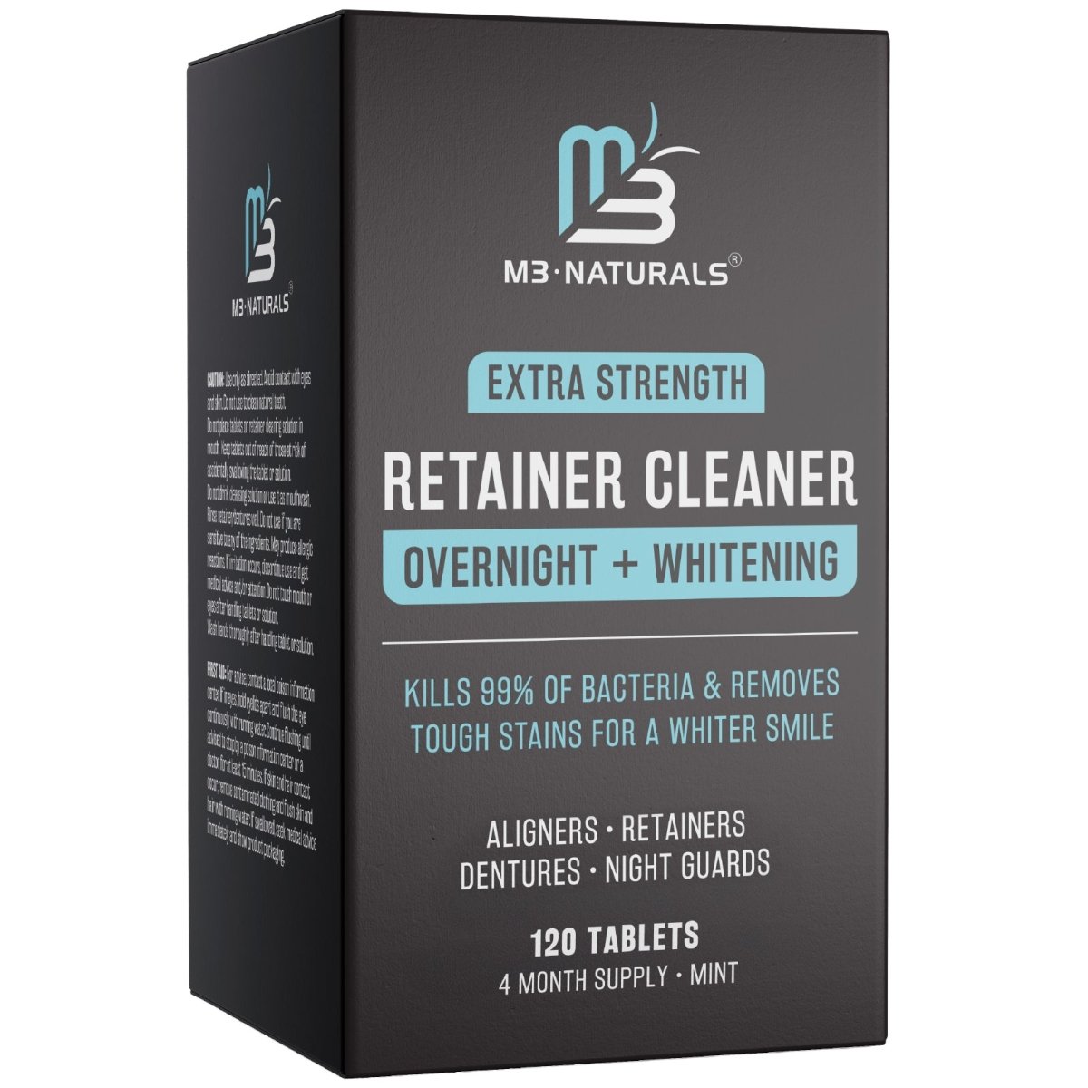 Retainer Cleaner Overnight + Whitening, Mint, 120ct
