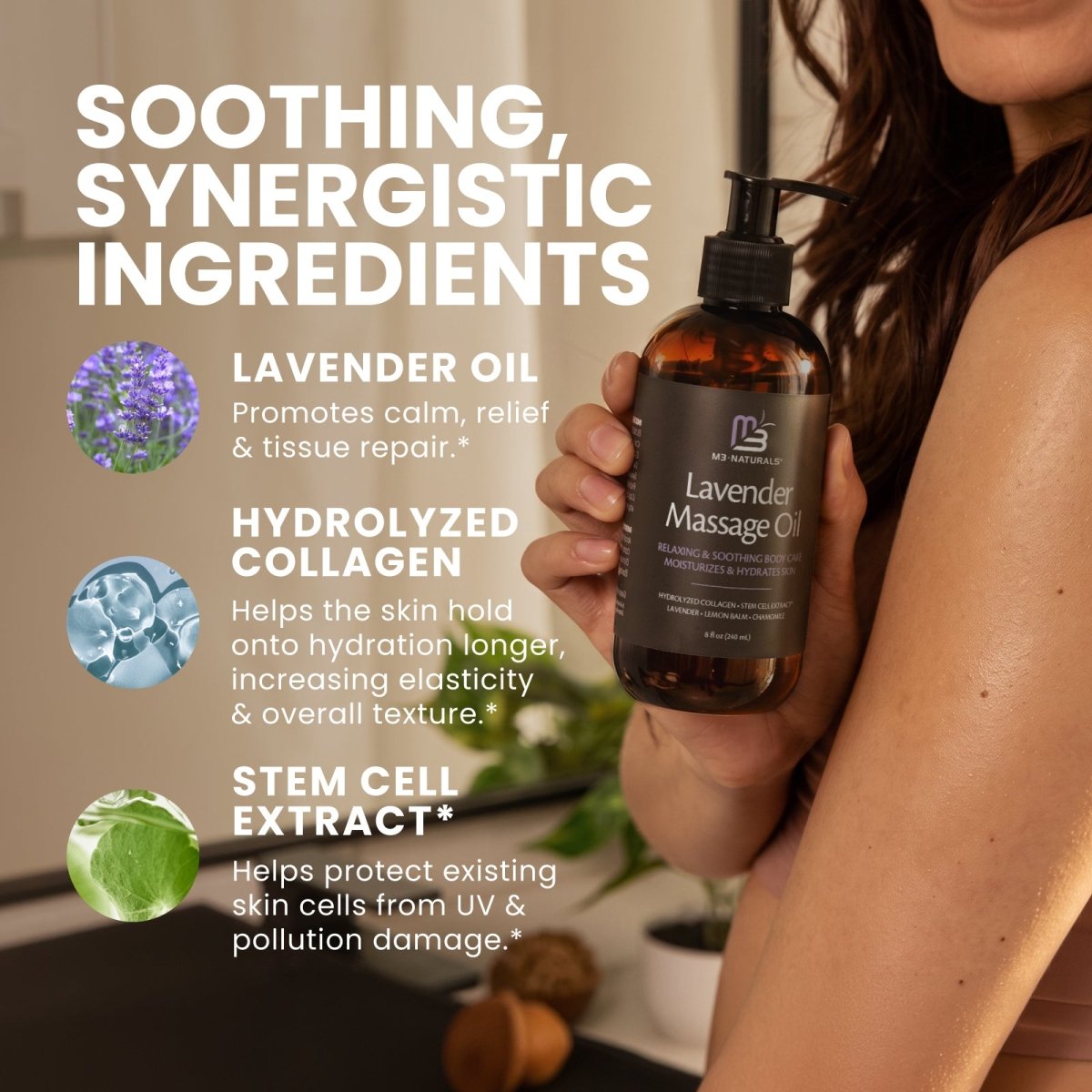 Relaxing Massage Oil, Lavender, 8fl oz
