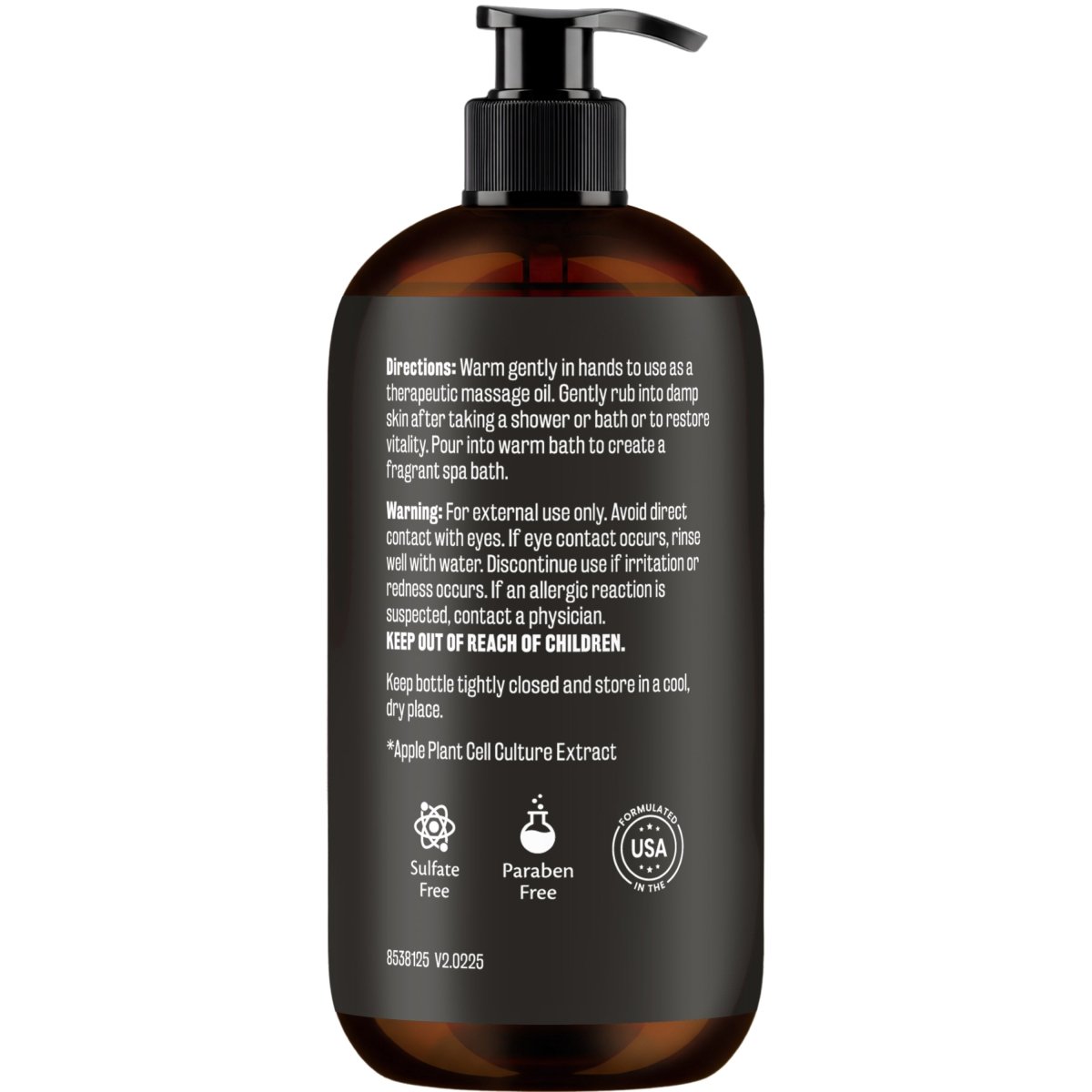 Lymphatic Massage Oil, Ylang Ylang & Ginger, 8oz