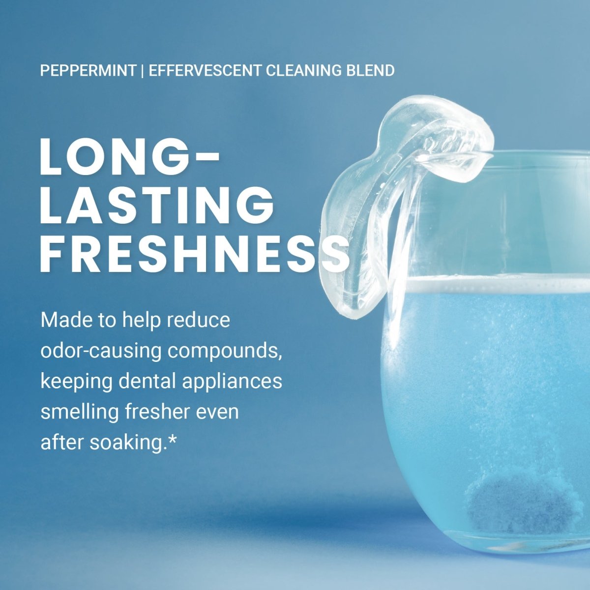 Retainer Cleaner Overnight + Whitening, Mint, 120ct