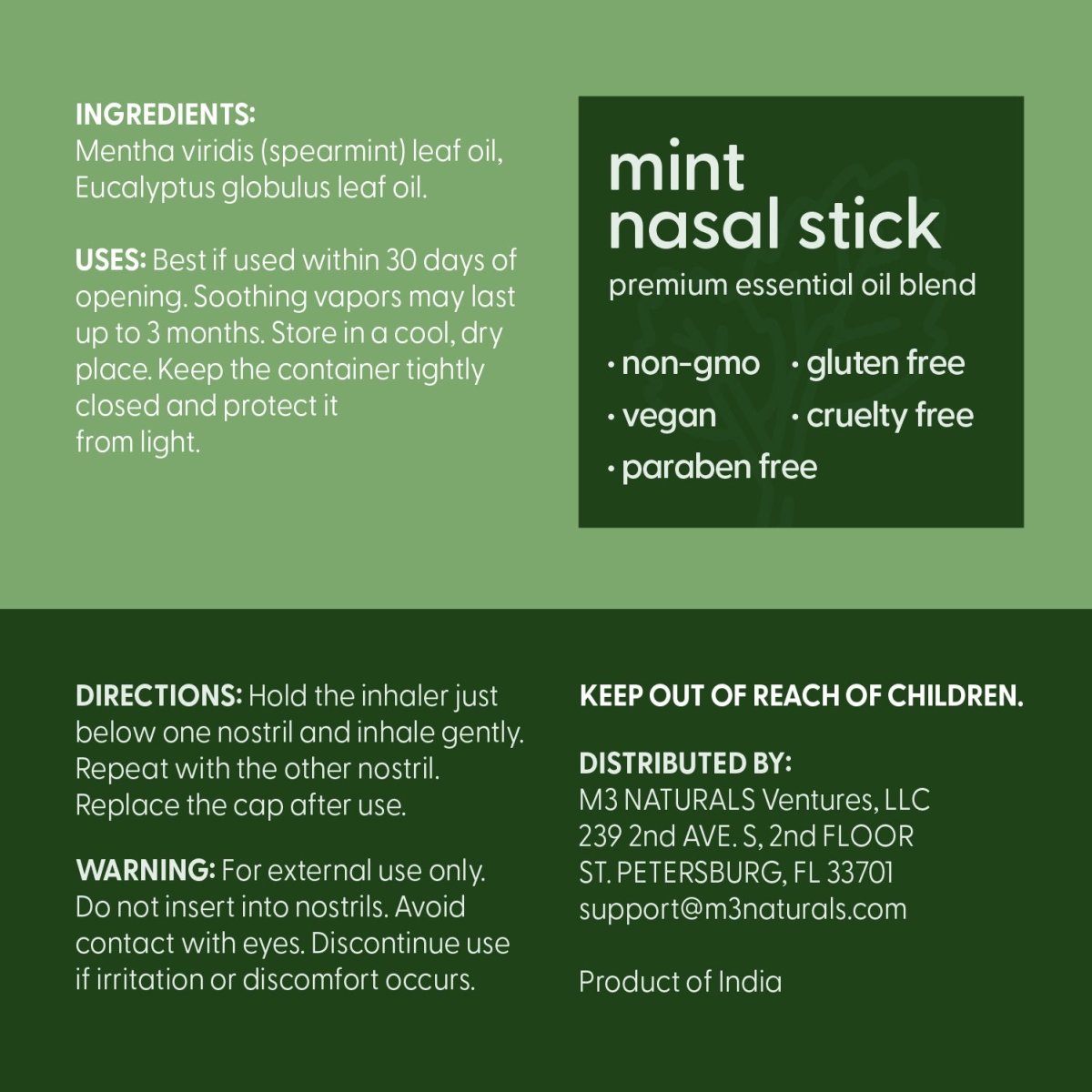 Nasal Inhaler, Mint