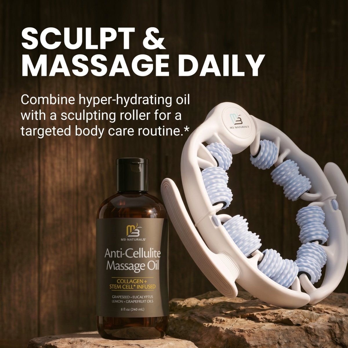 Anti Cellulite Oil + Massager Kit