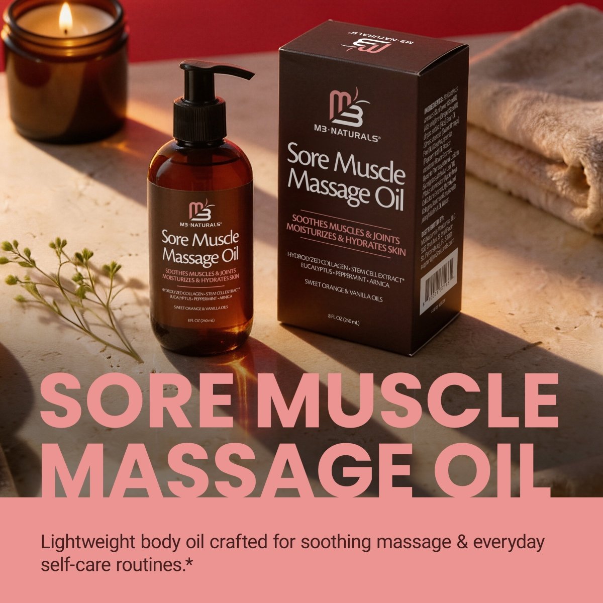 Sore Muscle Massage Oil, 8fl oz