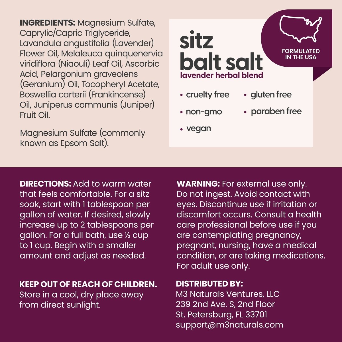 Sitz Bath Salts Powder