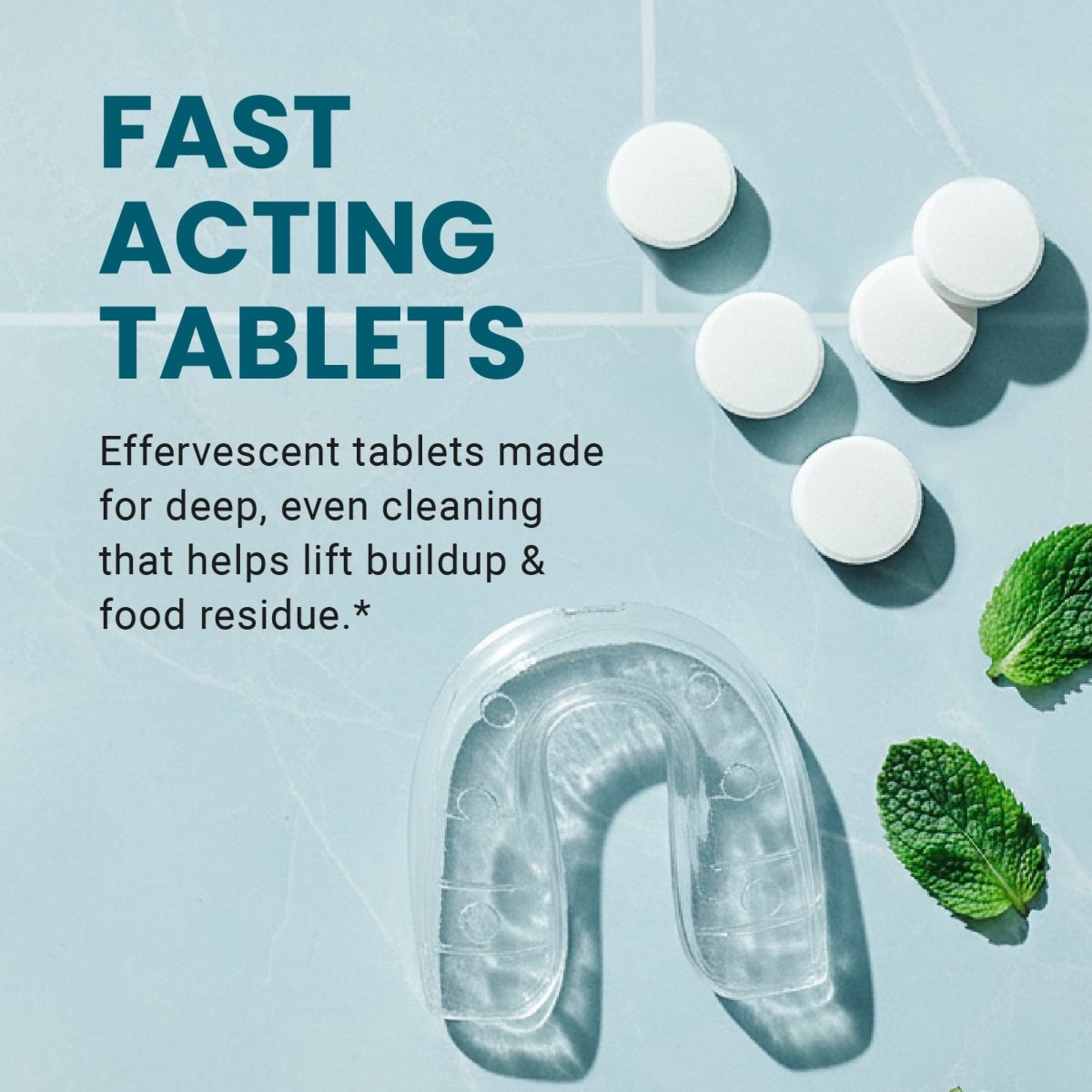 Retainer Cleaner Overnight + Whitening, Mint, 120ct